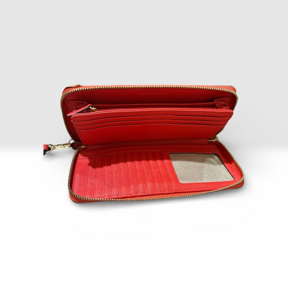 Michael Kors Jet Set Travel Leather Continental Wallet - Dark Sangria - Picture 3 of 7